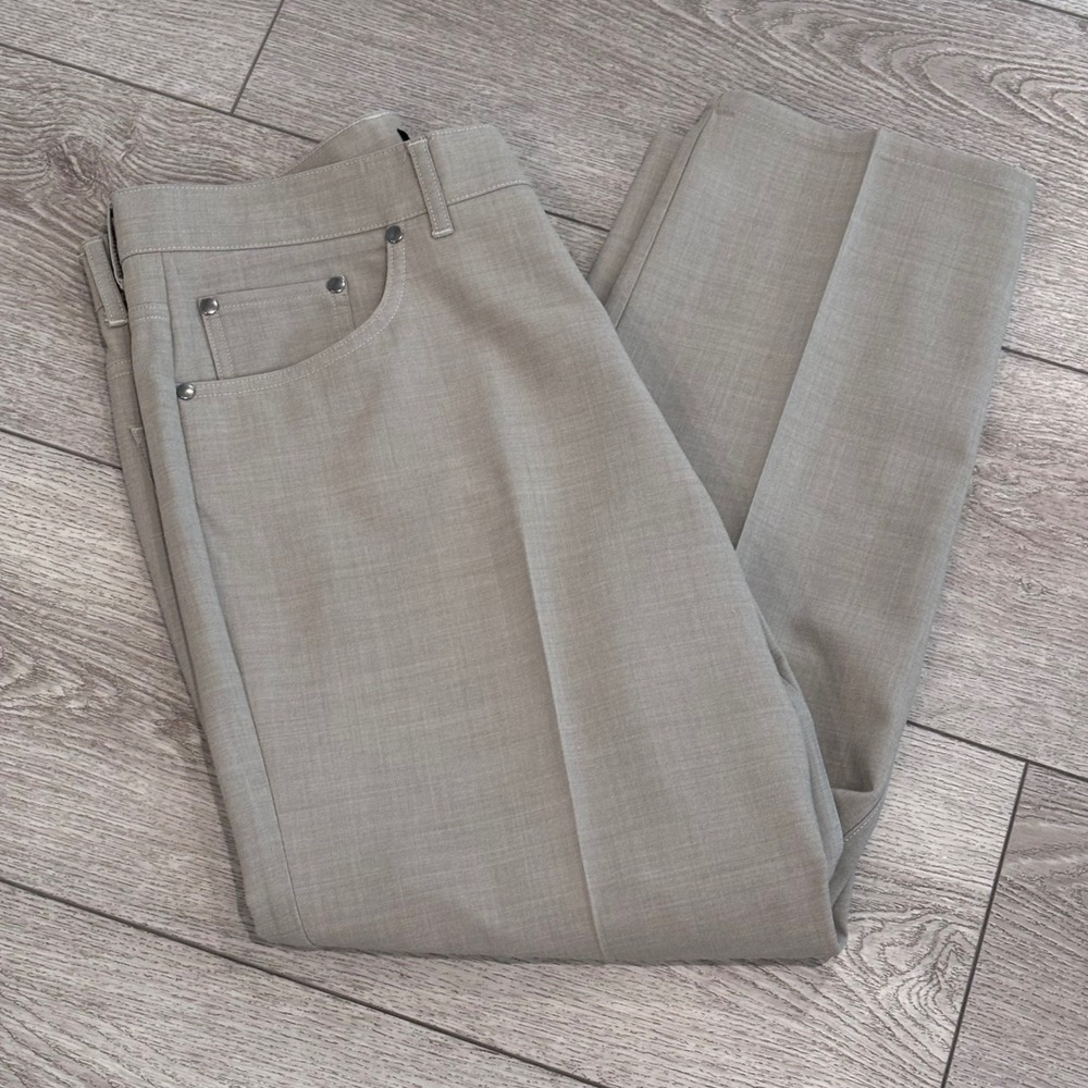 St.‎ Croix Dress Pants Mens 34 Tan Wool Blend Made in Italy 5-Pocket Trousers